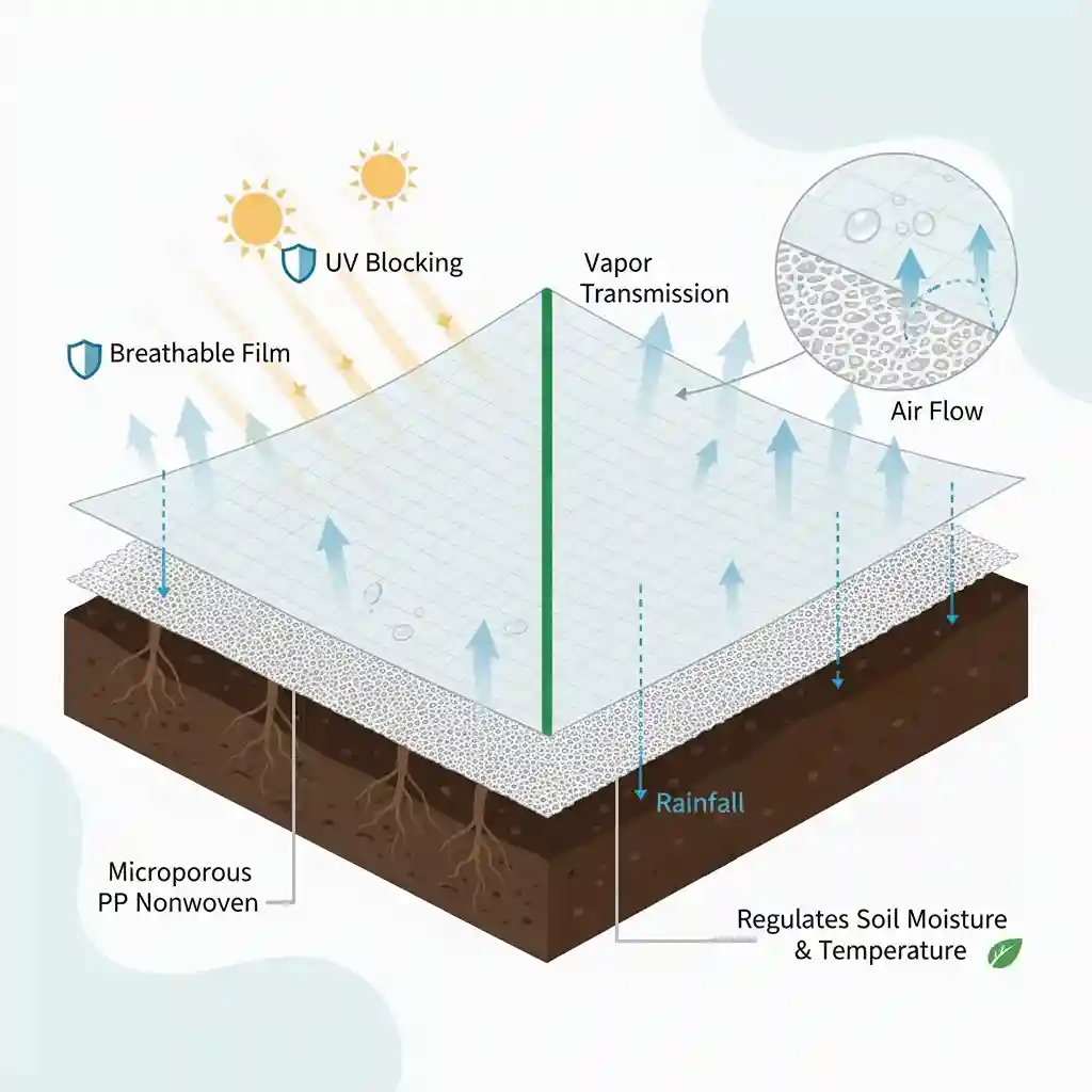 How Breathable Mulch Fabric Improves Crop Rows